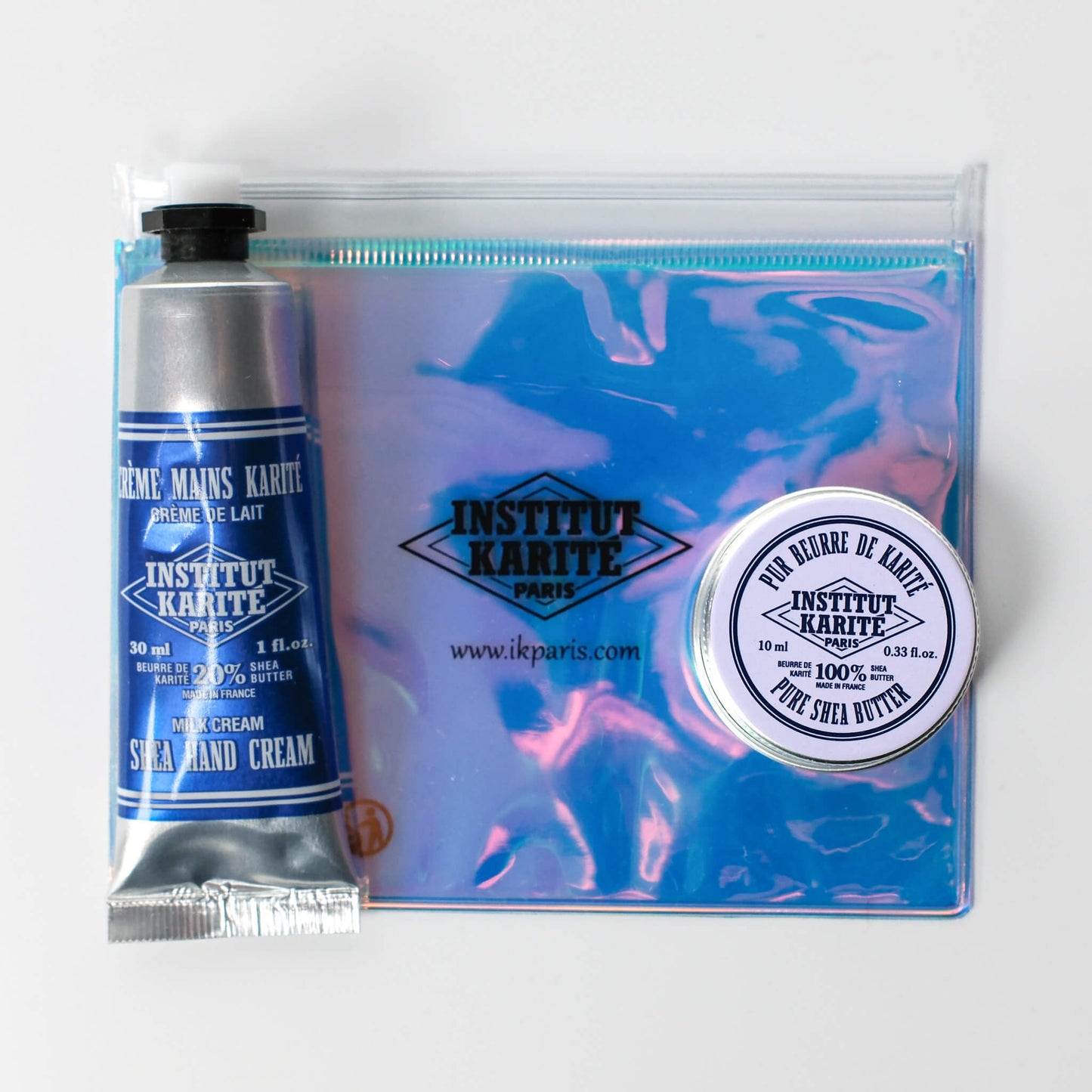 Front view of Hologram Set – Milk Cream Hand & Shea Duo with Packaging by Institut Karité Paris