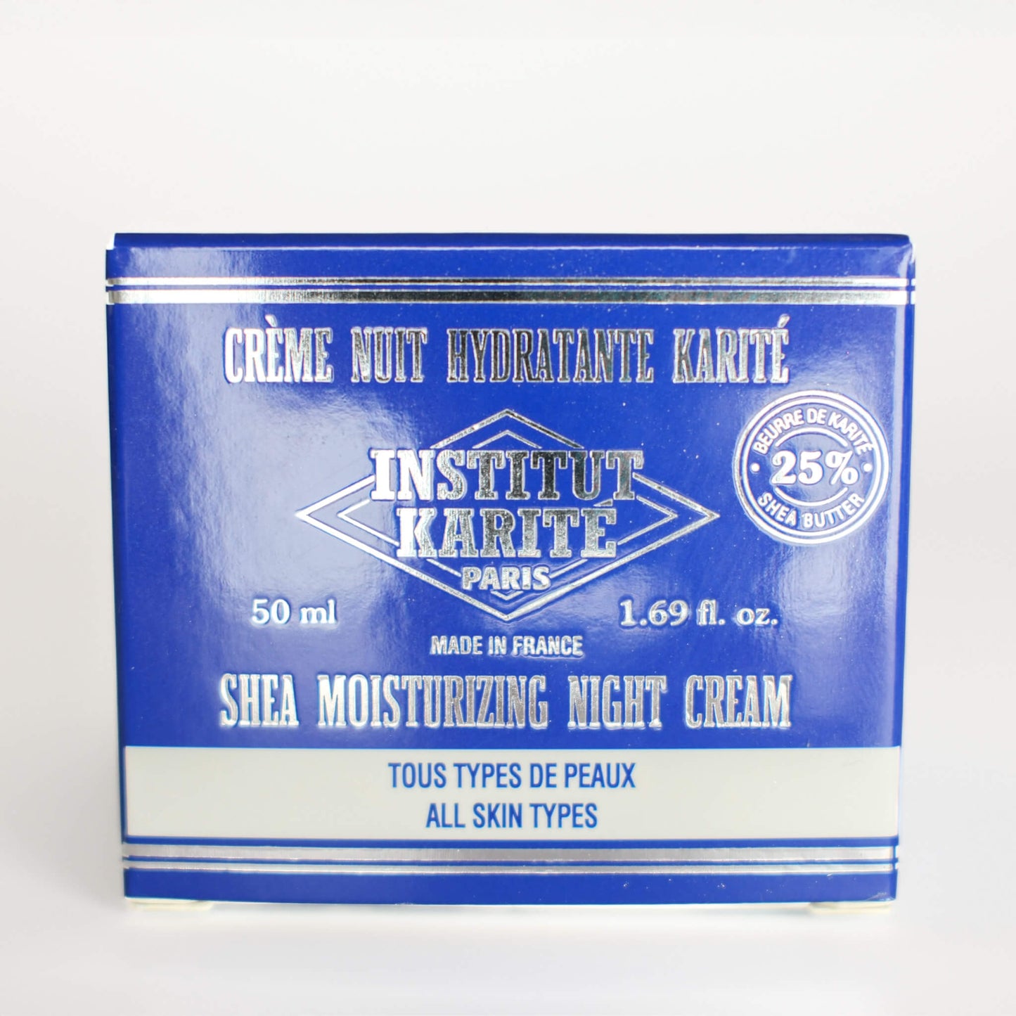Packaging of 50mL Shea Moisturising Night Cream by Institut Karité Paris