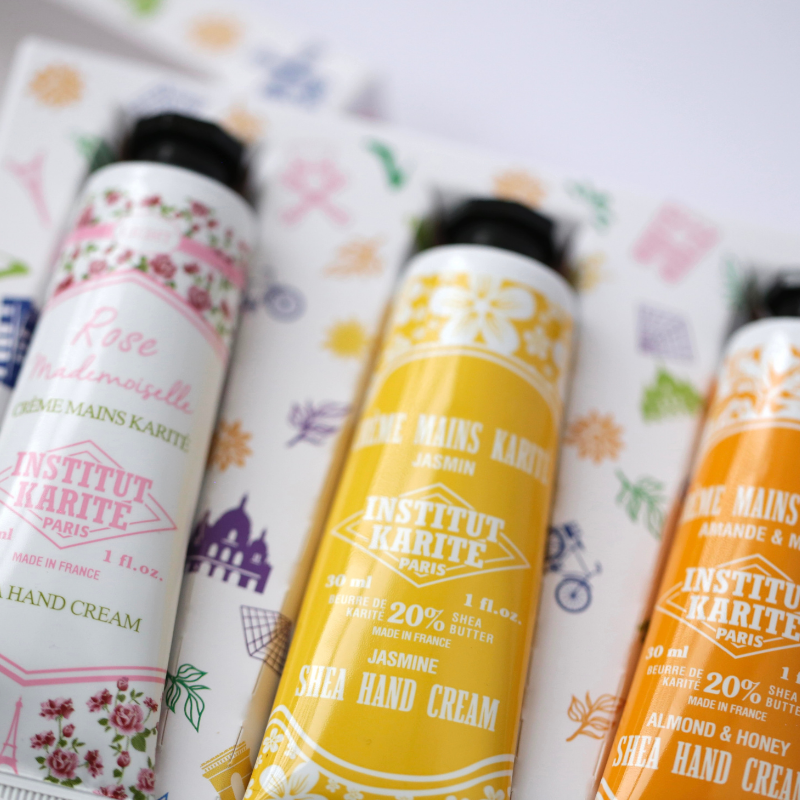 Trio Crèmes Mains Karité · Rose, Jasmin & Amande & Miel