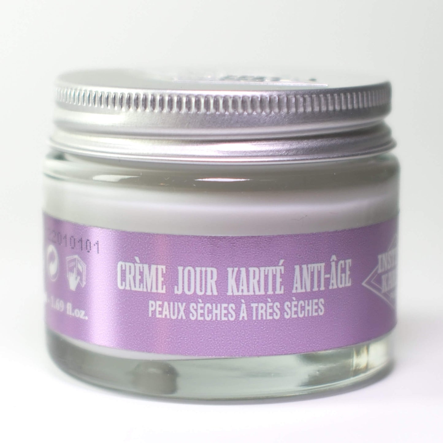 Front view with French of 50mL Shea Anti-Aging Day Cream by Institut Karité Paris