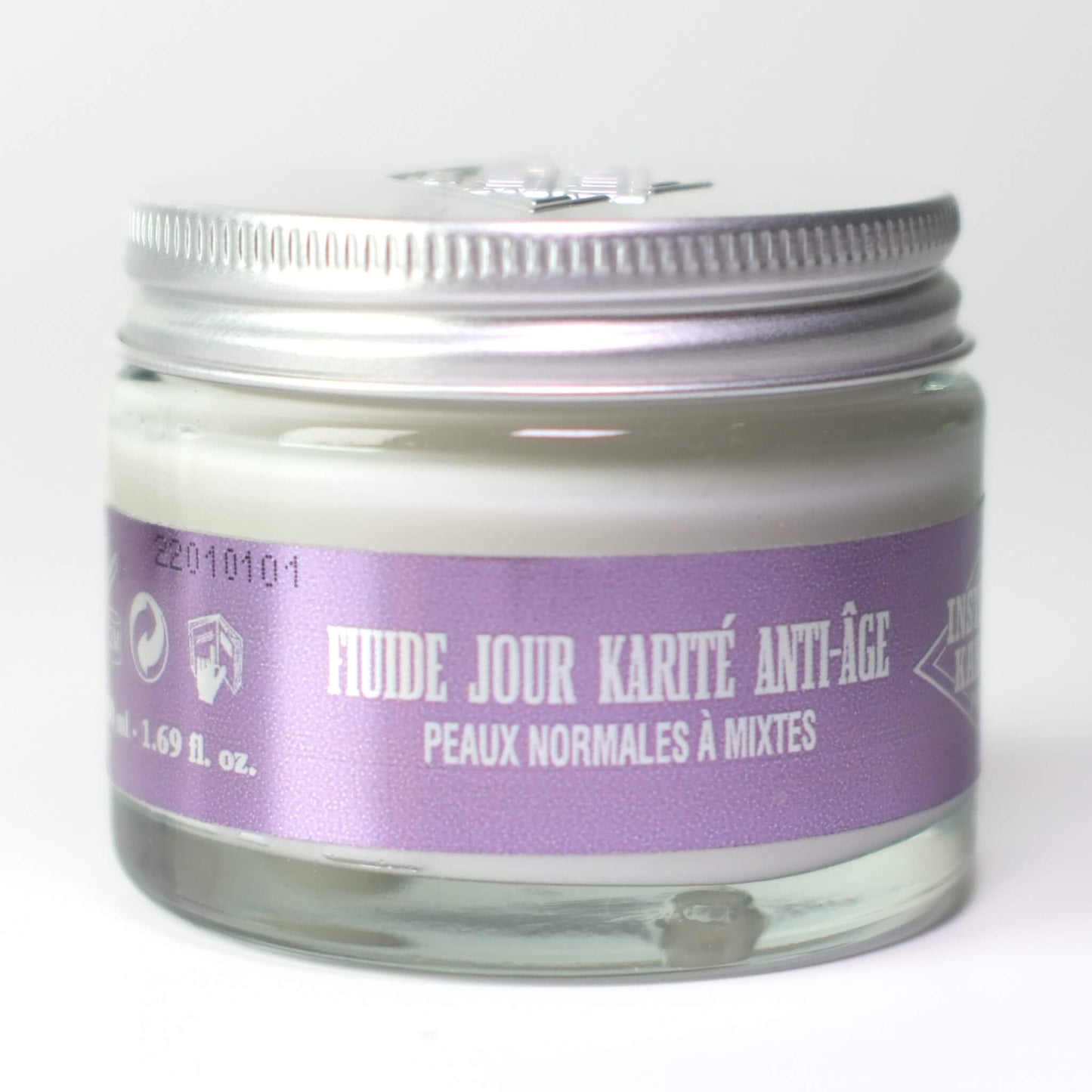 Front view with French of 50mL Shea Anti-Aging Day Lotion by Institut Karité Paris