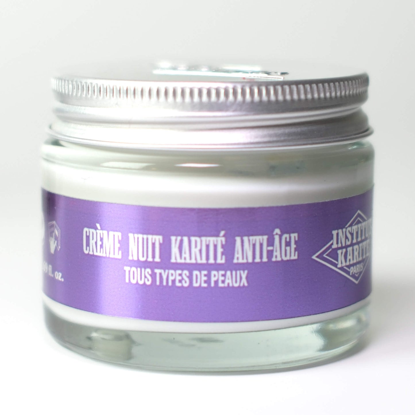 Front view with French of 50mL Shea Anti-Aging Night Cream by Institut Karité Paris