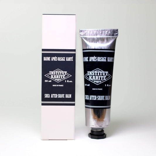 Front view of 30mL Shea After-Shave Balm with packaging by Institut Karité Paris