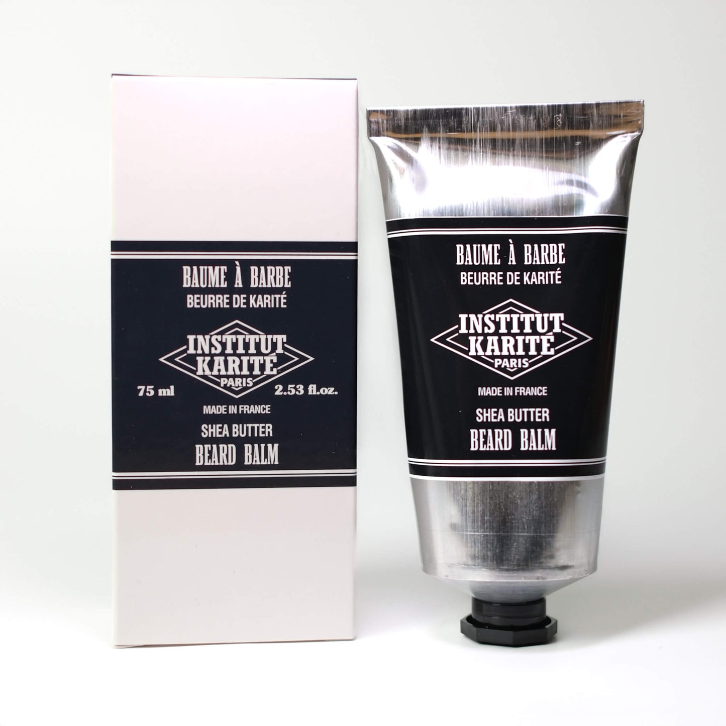 Front view of 75mL Shea Beard Balm with packaging by Institut Karité Paris