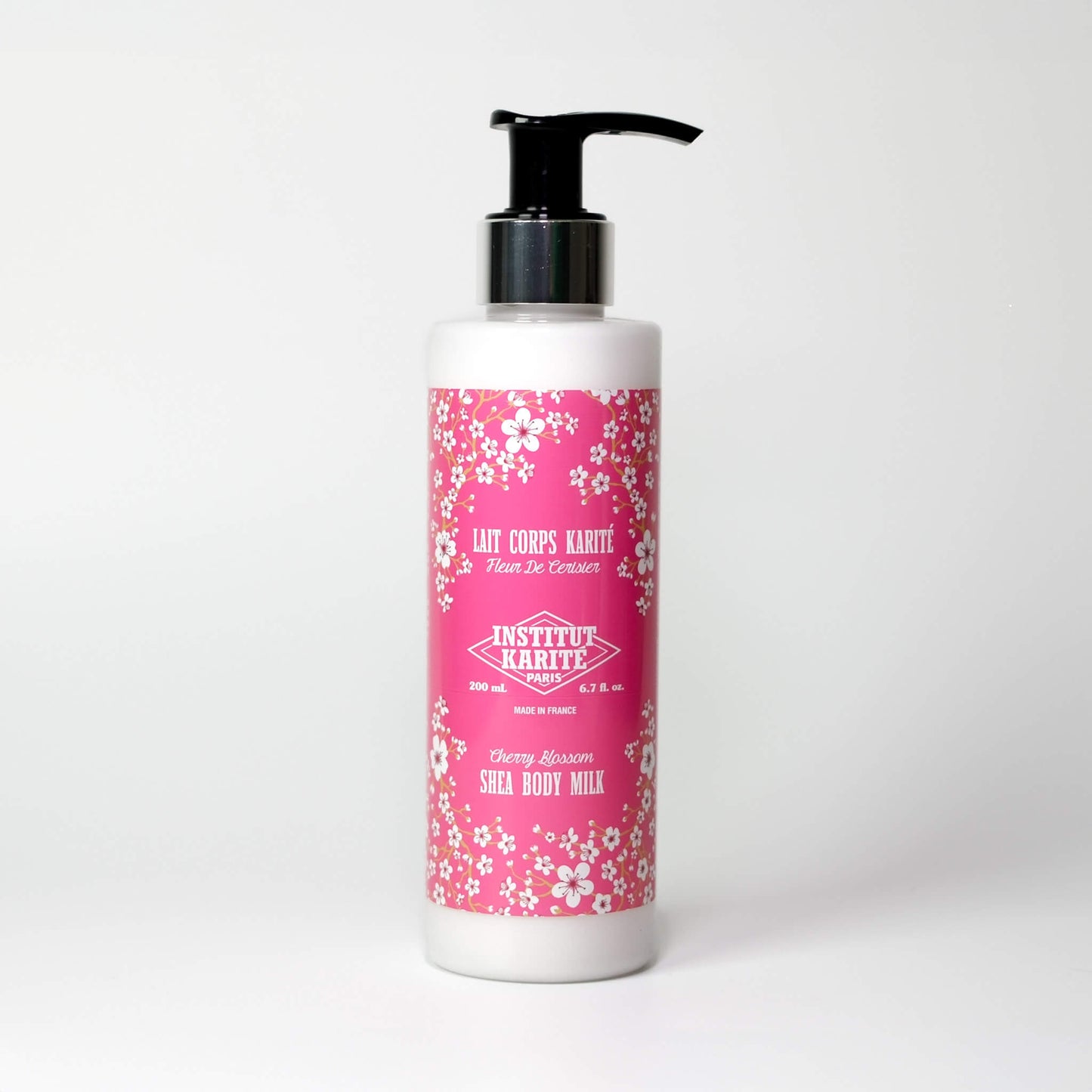 Front view of 200mL Cherry Blossom Shea Body Milk by Institut Karité Paris