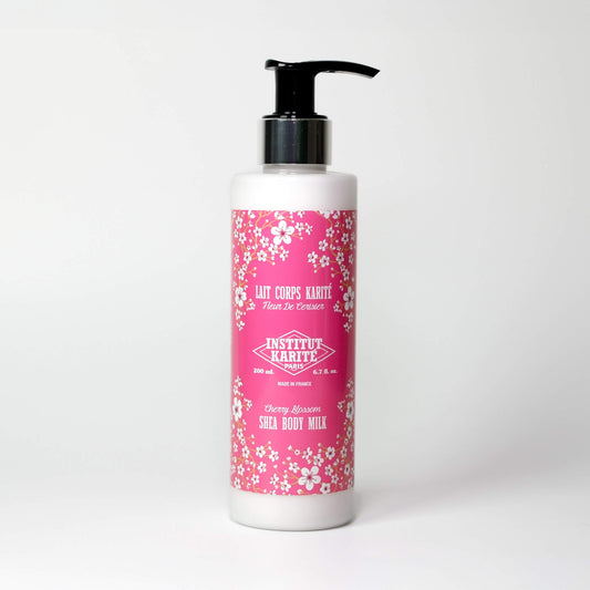 Front view of 200mL Cherry Blossom Shea Body Milk by Institut Karité Paris