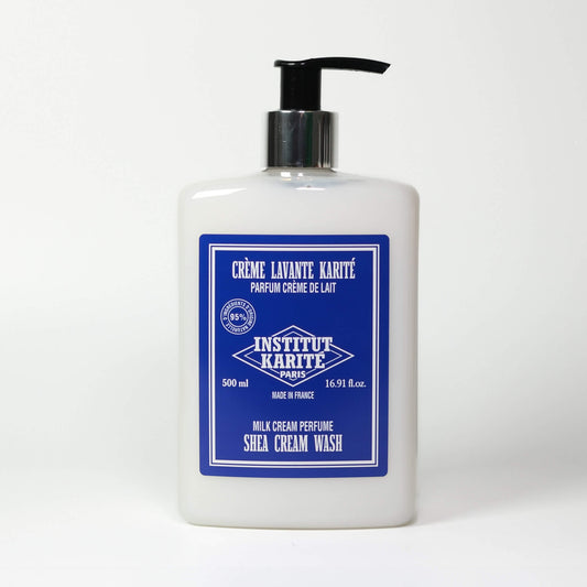 Front view of 500ML Milk Cream Shea Cream Wash by Institut Karité Paris