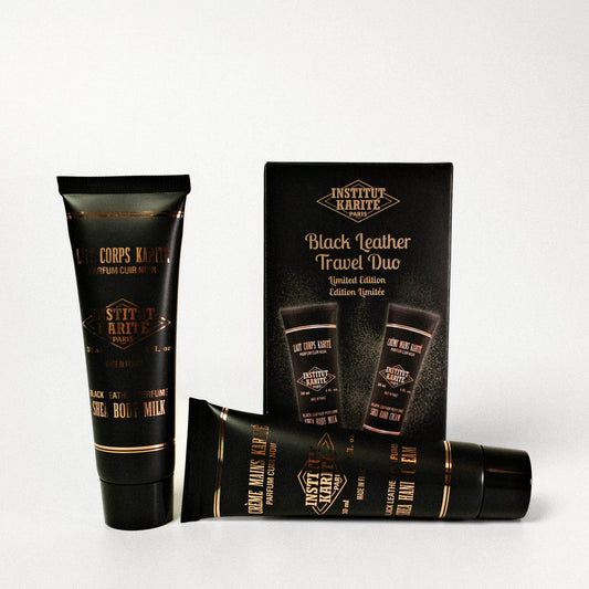 Black Leather Travel Duo