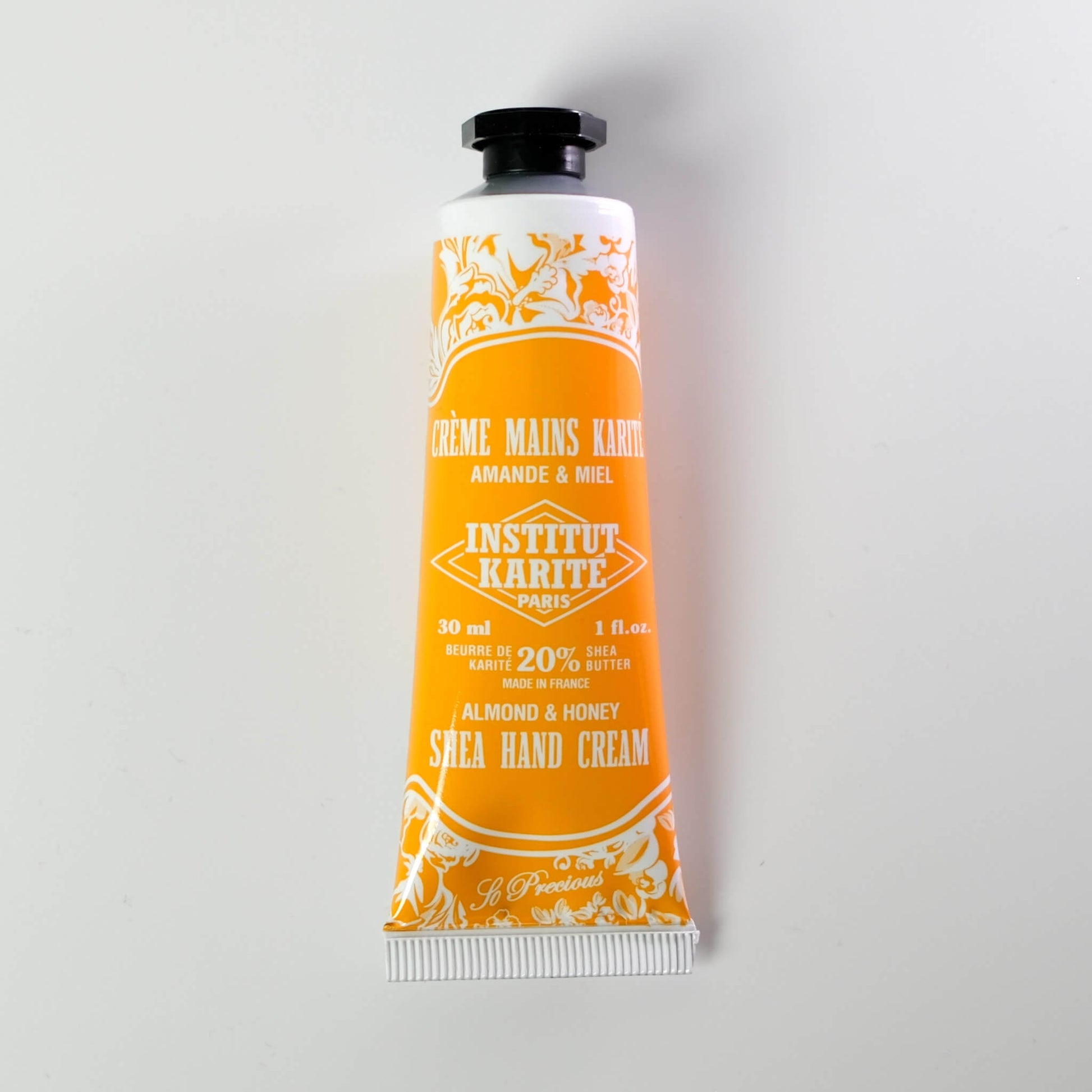 Front view of 30mL Almond & Honey Shea Hand Cream by Institut Karité Paris