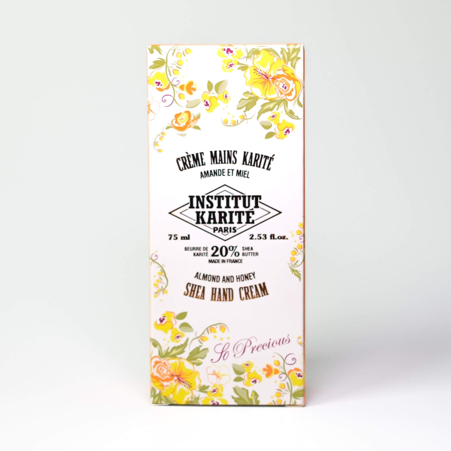 Packaging of 75mL Almond & Honey Shea Hand Cream by Institut Karité Paris
