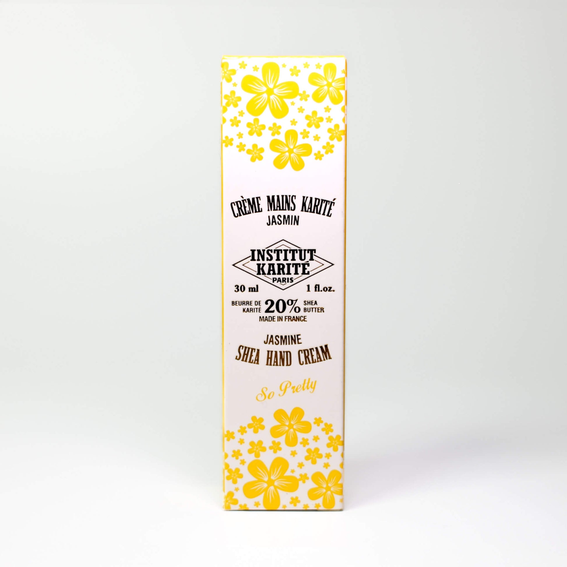 Packaging of 30mL Jasmine Shea Hand Cream by Institut Karité Paris