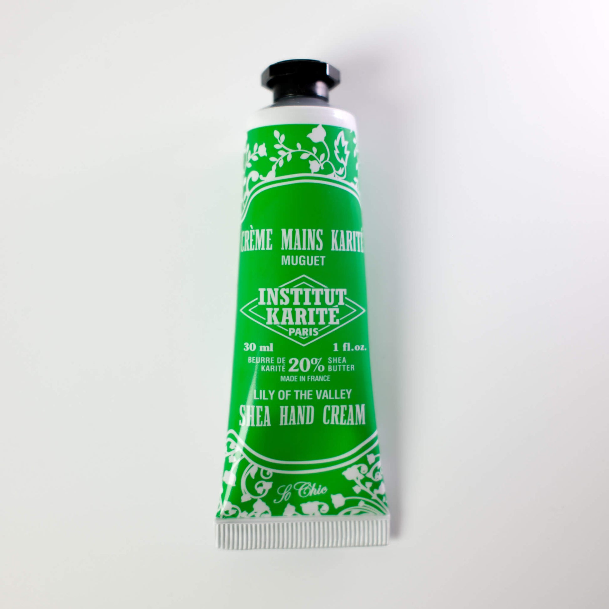 Front view of 30mL Lily of the Valley Shea Hand Cream by Institut Karité Paris