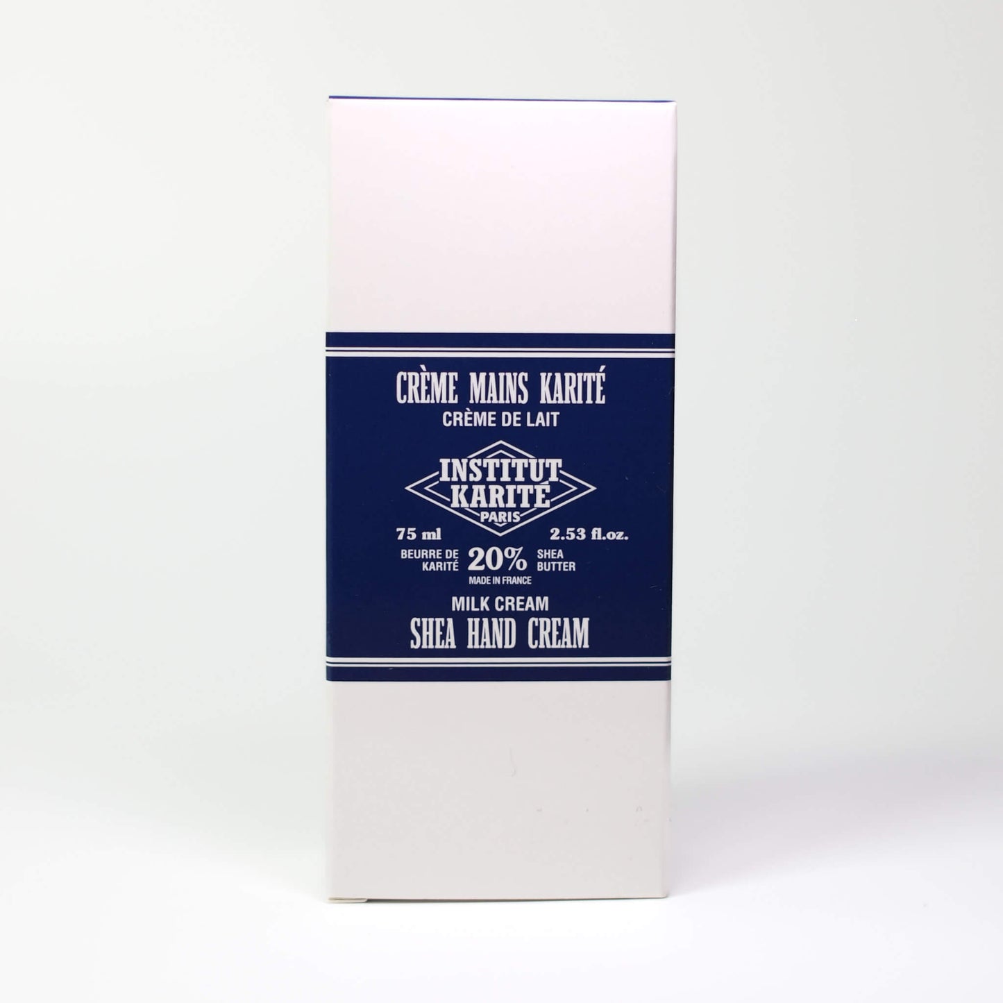 Packaging of 75mL Milk Cream Shea Hand Cream by Institut Karité Paris