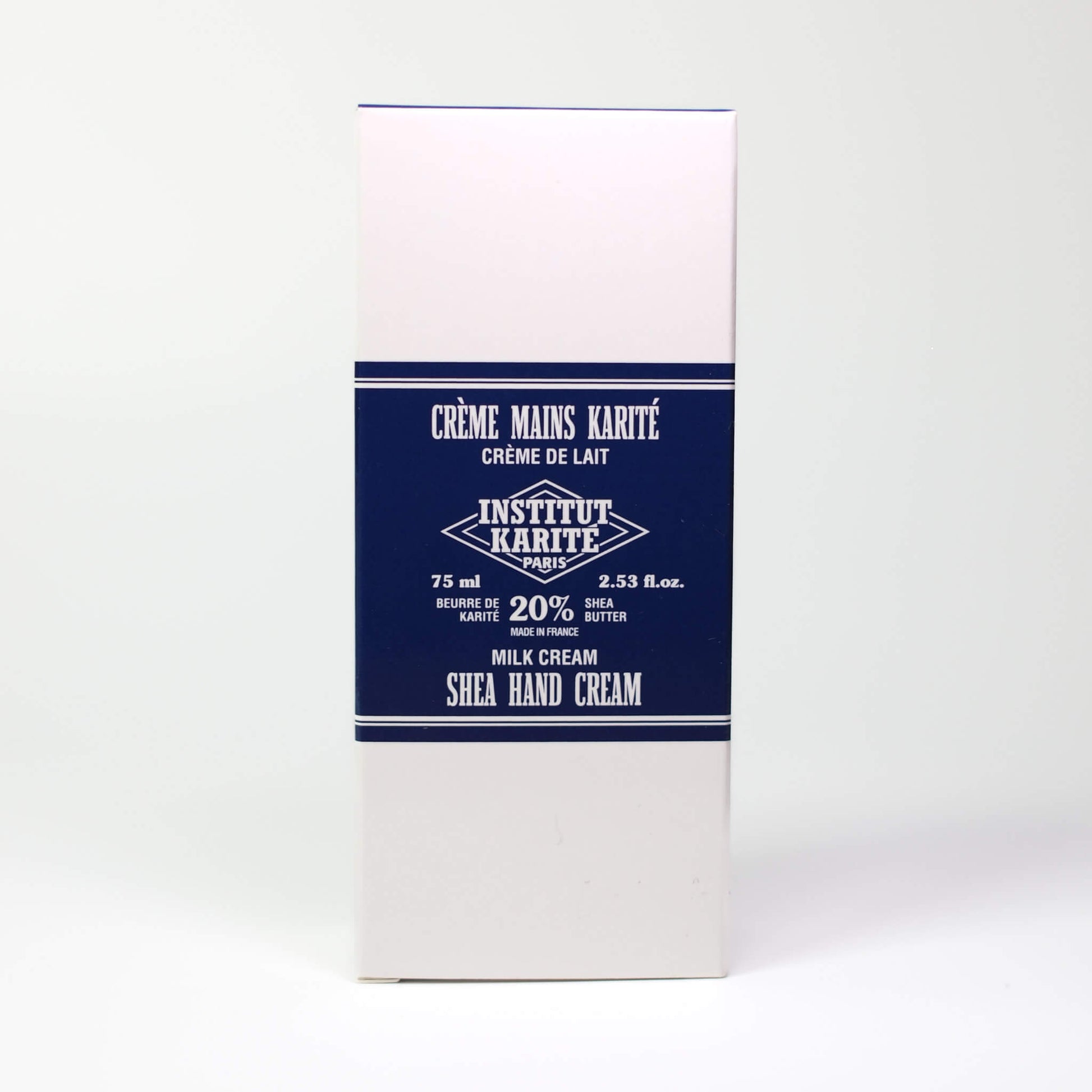 Packaging of 75mL Milk Cream Shea Hand Cream by Institut Karité Paris