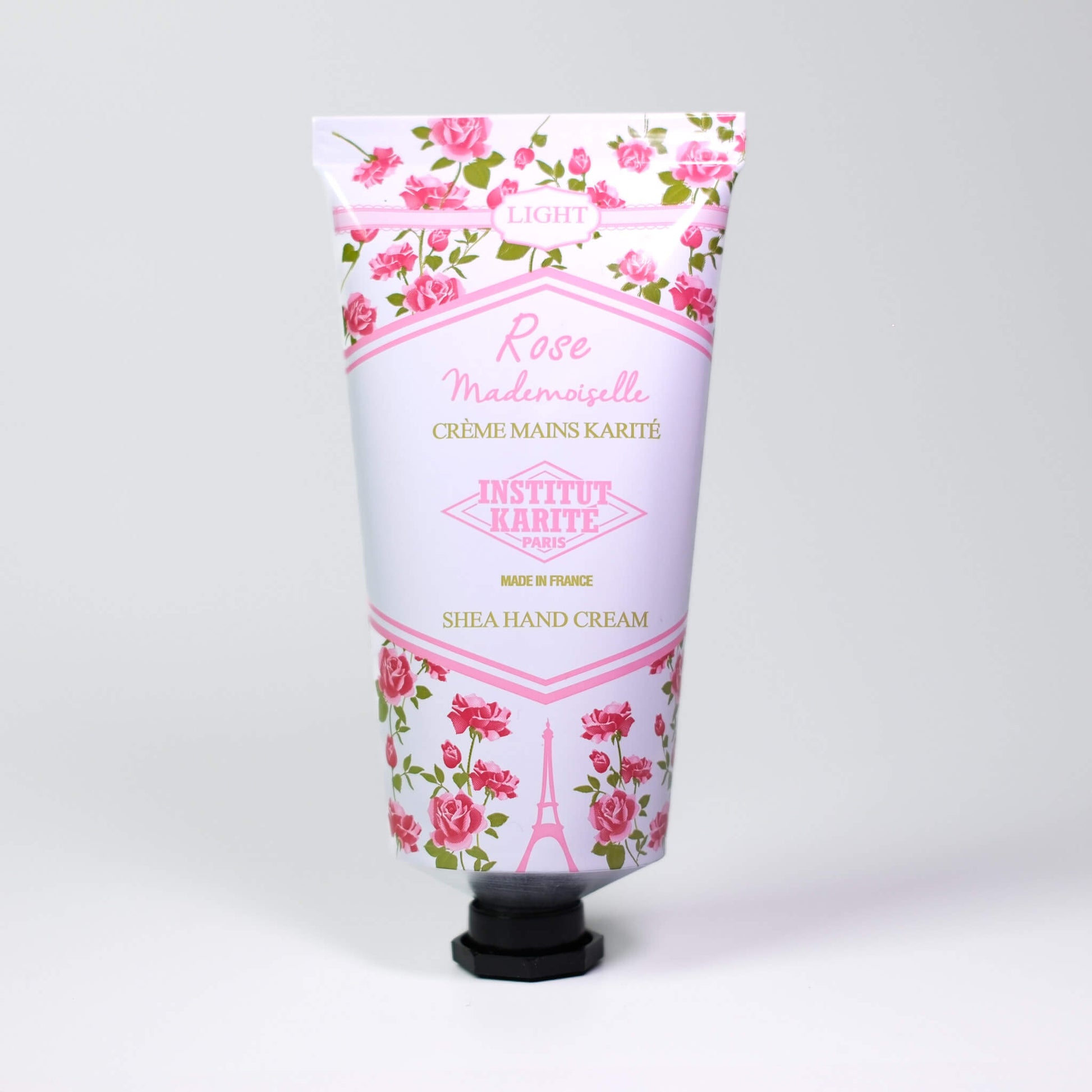 Front view of 75mL Rose Mademoiselle Shea Light Hand Cream by Institut Karité Paris