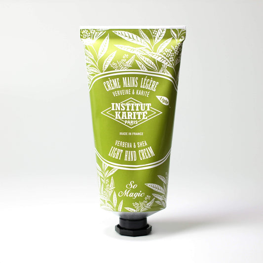 Front view of 75mL Verbena Shea Light Hand Cream by Institut Karité Paris