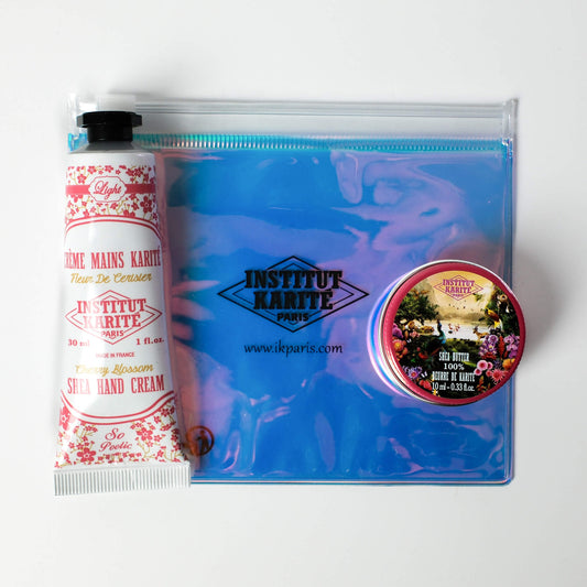  Front view of Hologram Set – Cherry Blossom Hand & Shea Duo with Packaging by Institut Karité Paris