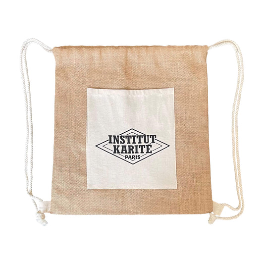 Front view of Shea Jute Backpack by Institut Karité Paris