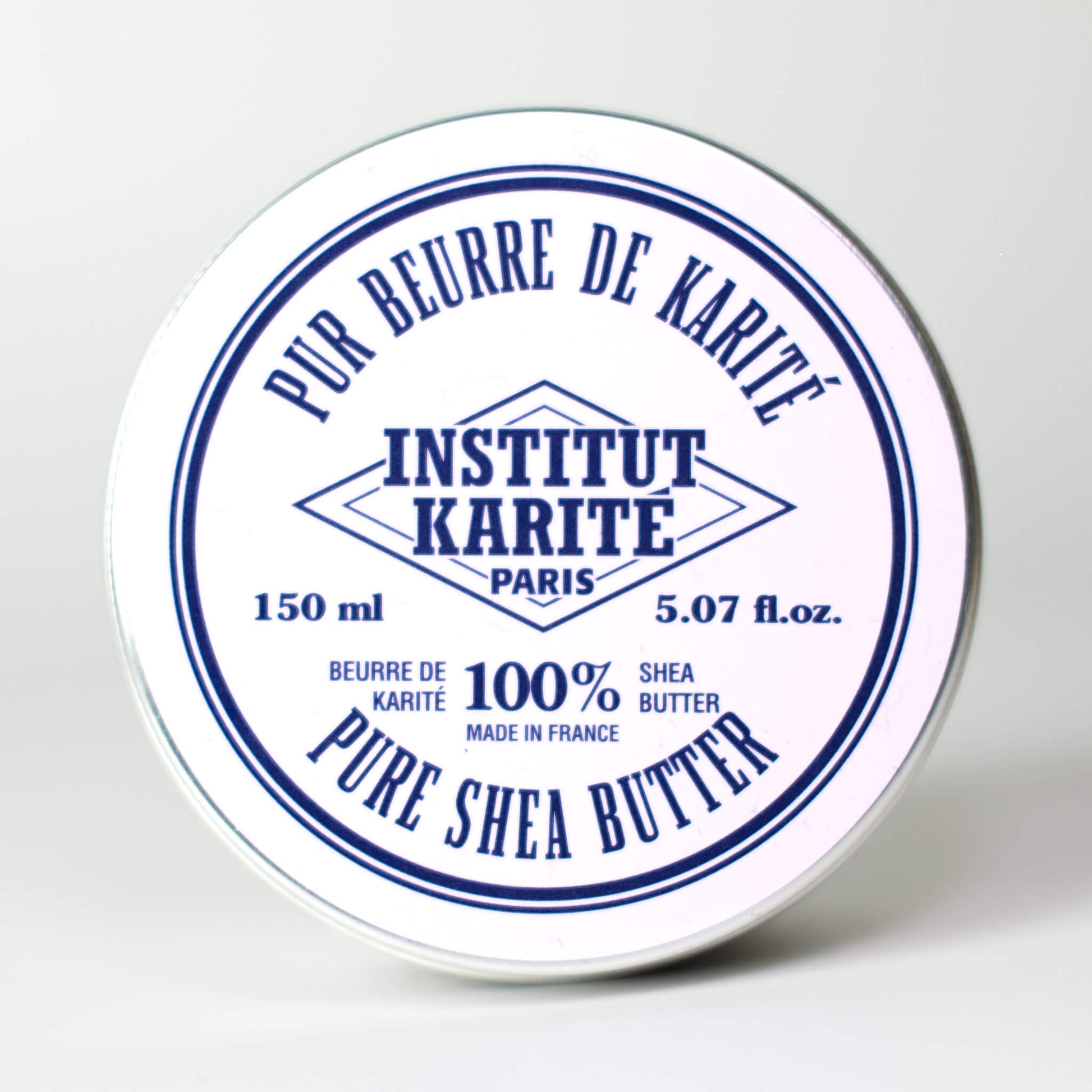Front view of 150mL Pure Shea Butter tin by Institut Karité Paris