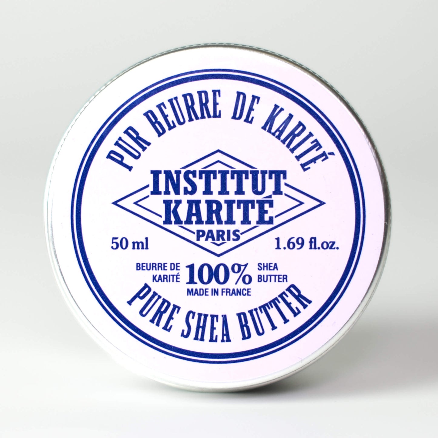 Front view of 50mL Pure Shea Butter tin by Institut Karité Paris