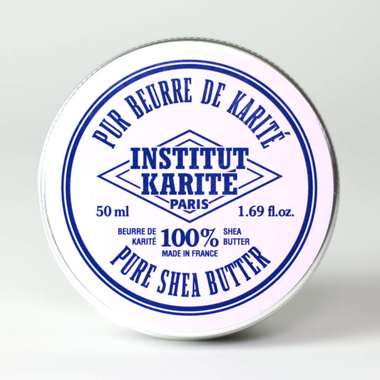 Front view of 50mL Pure Shea Butter tin by Institut Karité Paris