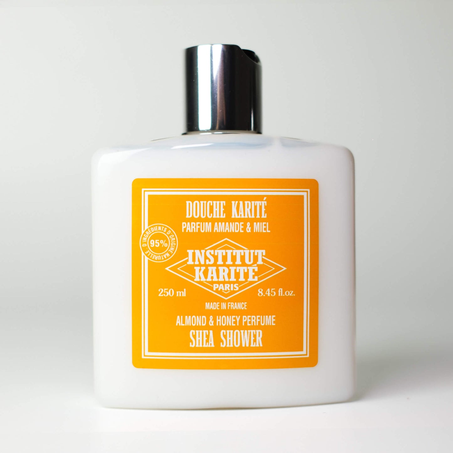 Front view of 250mL Almond & Honey Shea Shower by Institut Karité Paris
