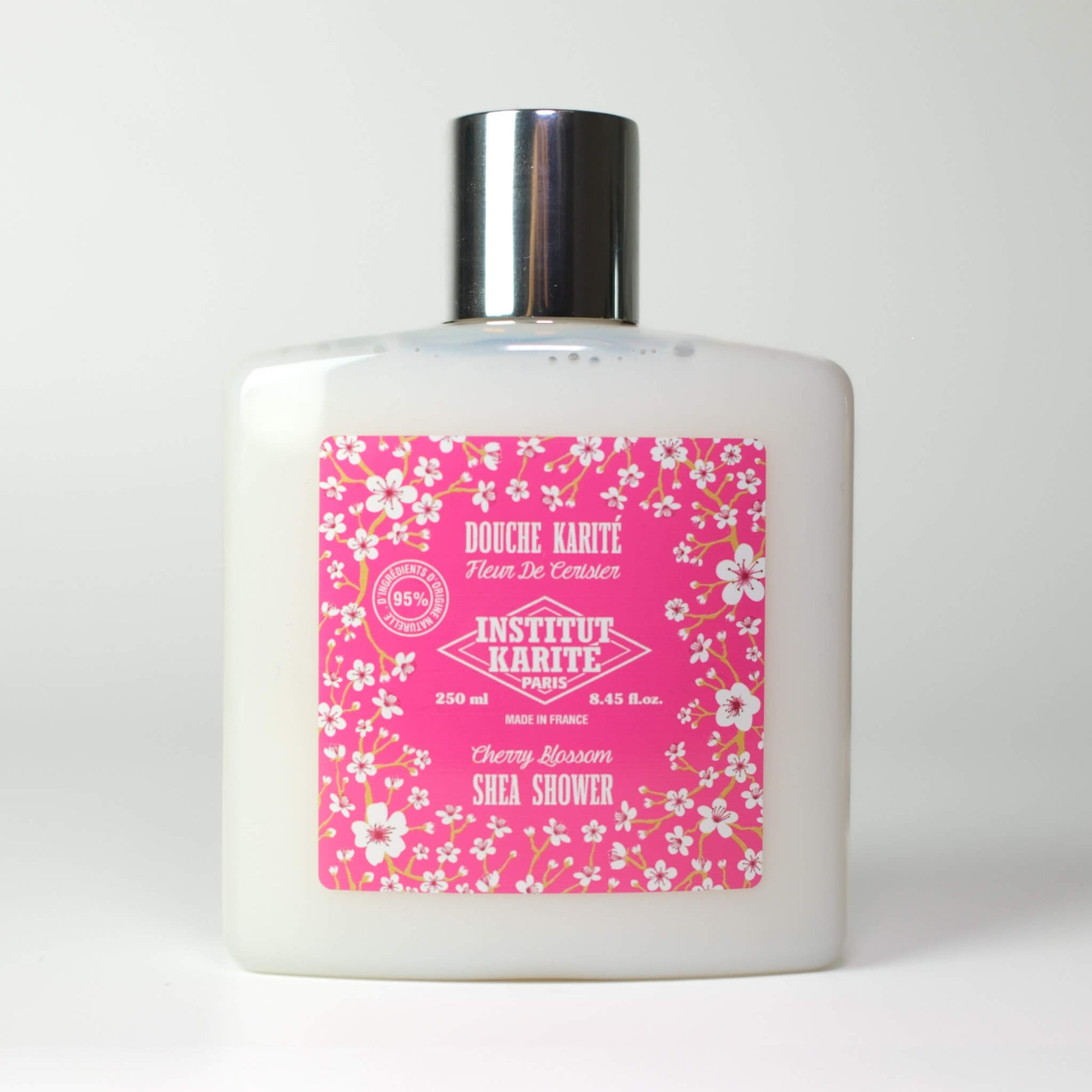 Front view of 250mL Cherry Blossom Shea Shower by Institut Karité Paris