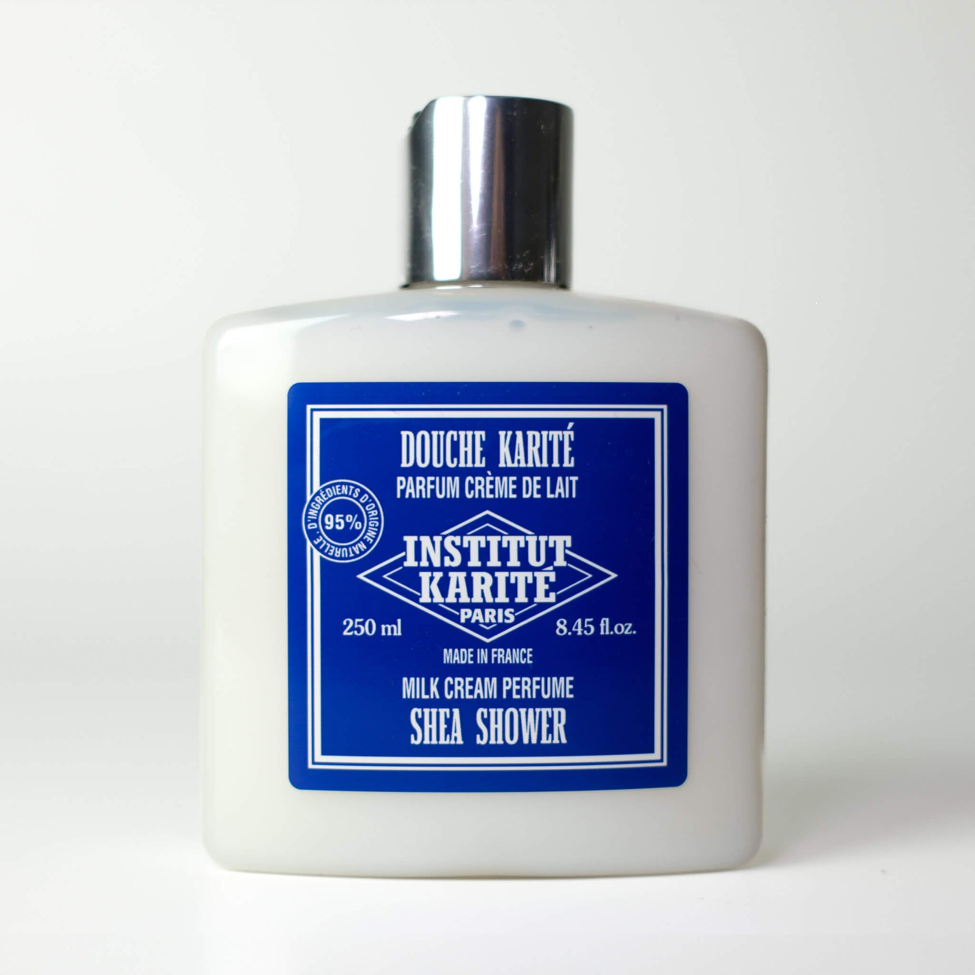 Front view of 250mL Milk Cream Shea Shower by Institut Karité Paris