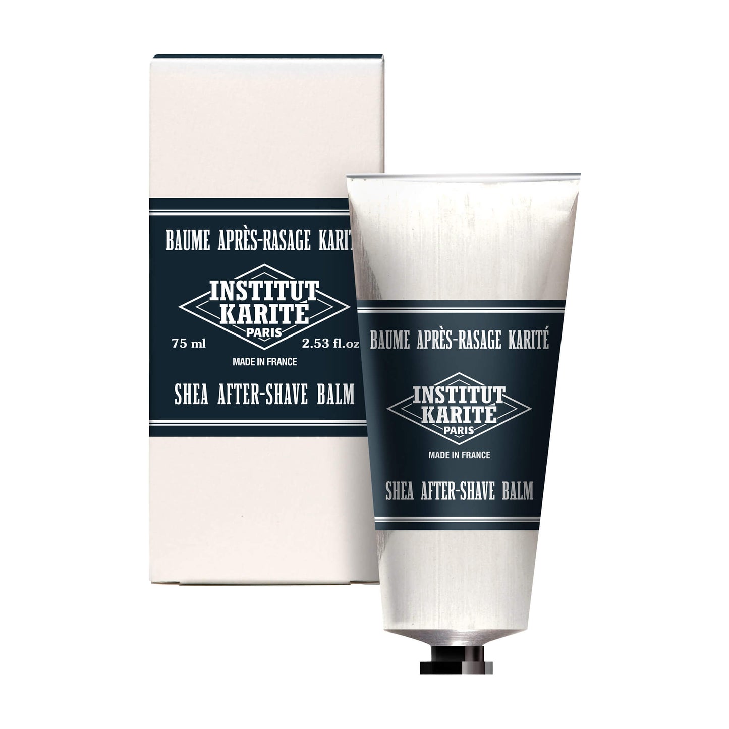 Front view of 75mL Shea After-Shave Balm with packaging by Institut Karité Paris