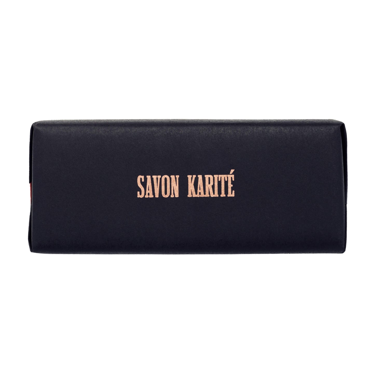 Side view of 150g Black Leather Shea Soap Packaging by Institut Karité Paris