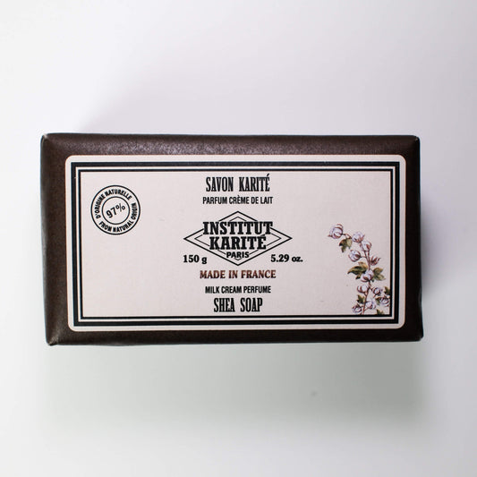 Front view of 150g Milk Cream Shea Soap by Institut Karité Paris