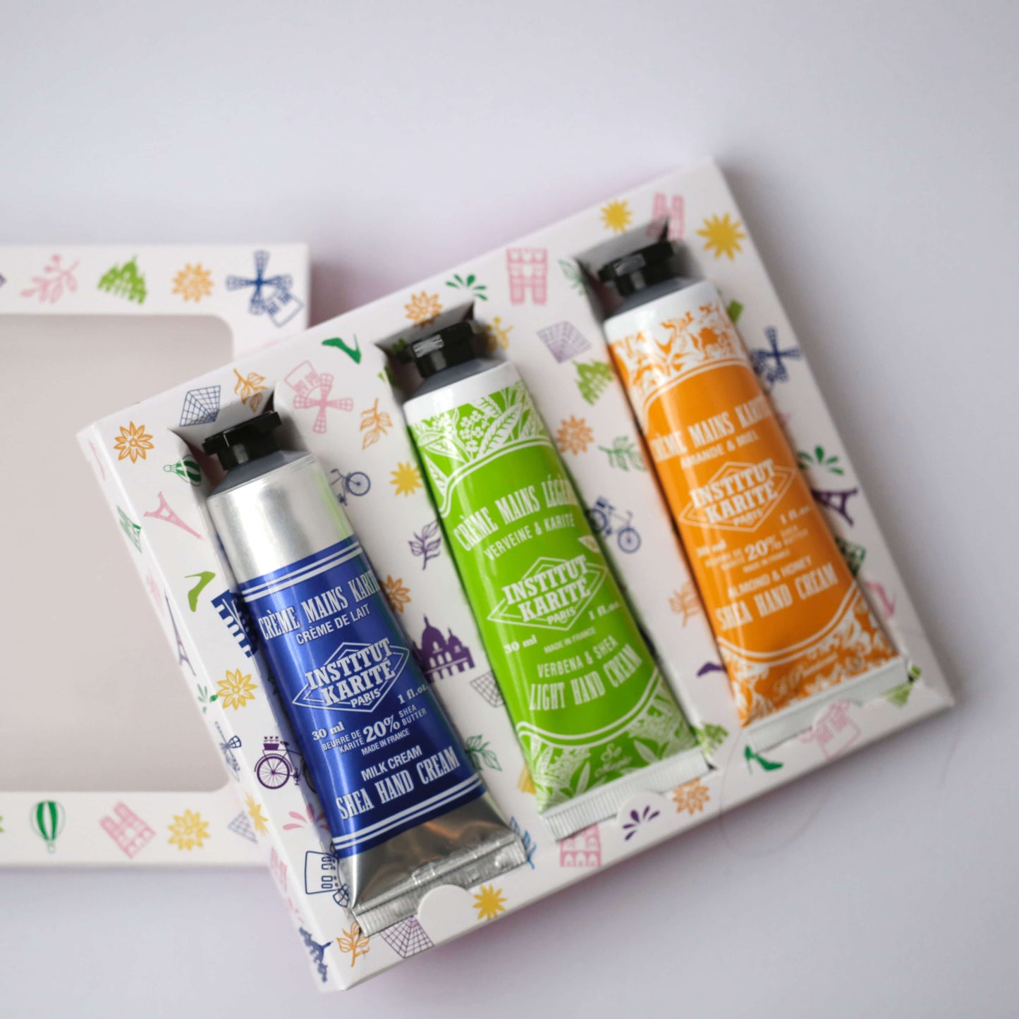 Shea Hand Cream Trio · Milk Cream, Almond & Honey & Verbena