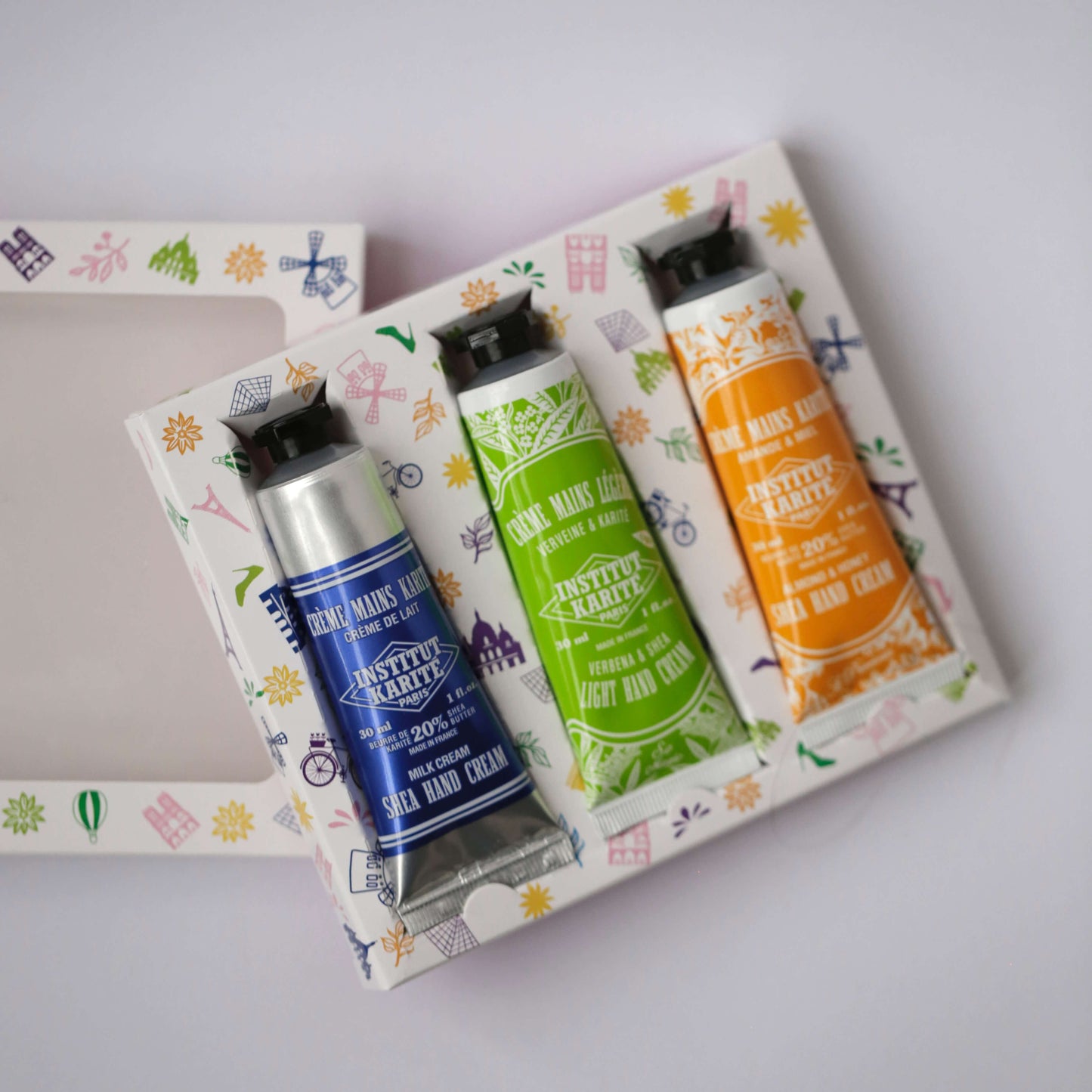Shea Hand Cream Trio · Milk Cream, Almond & Honey & Verbena