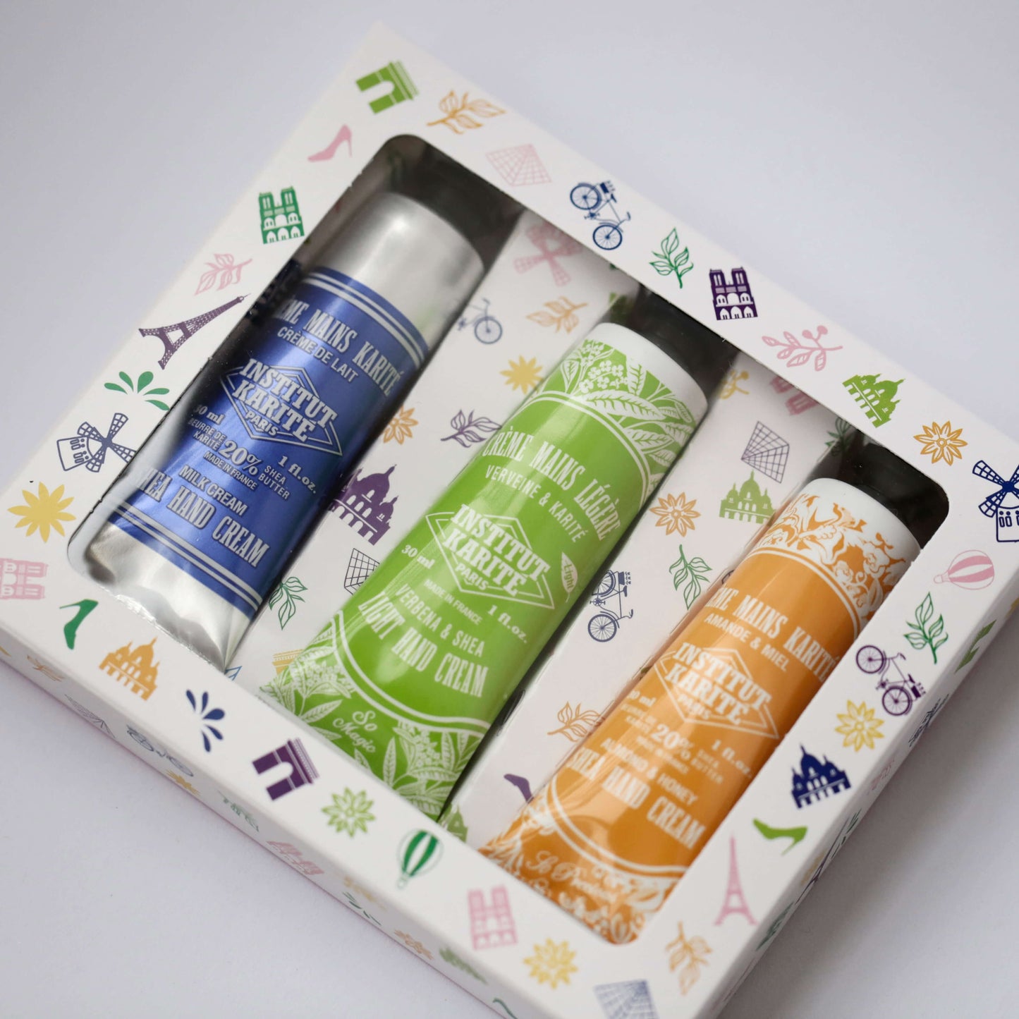 Shea Hand Cream Trio · Milk Cream, Almond & Honey & Verbena
